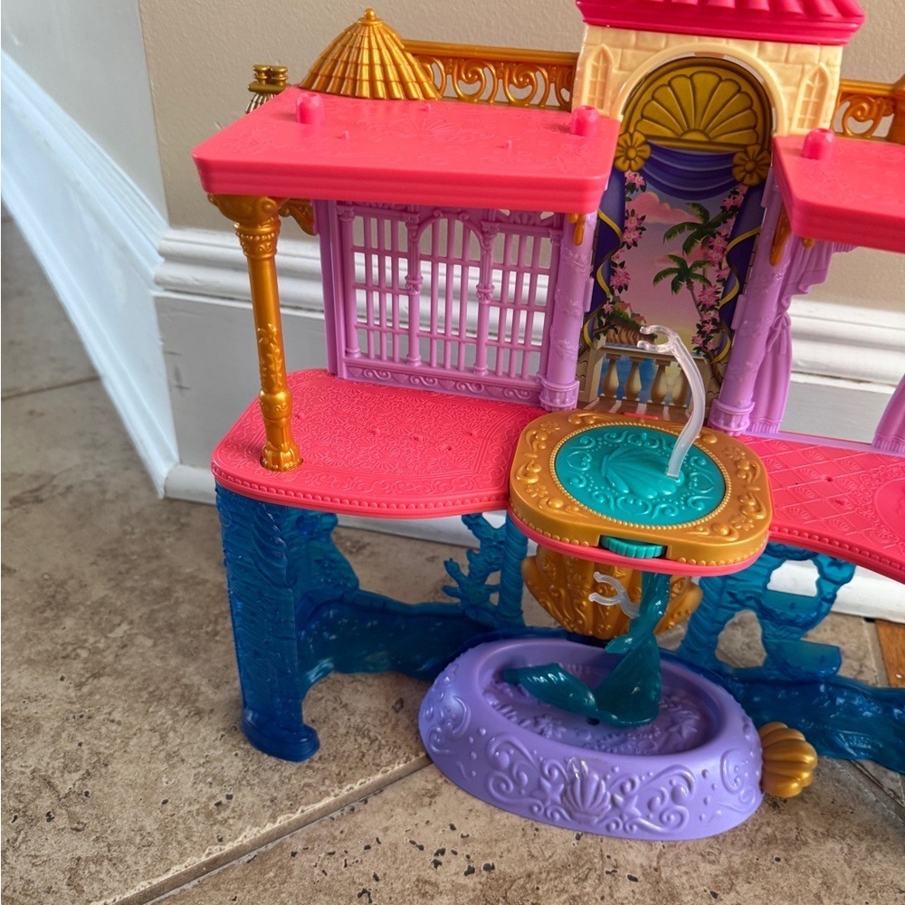 Disney Princess Toys Ariel’s Castle Pink and Blue Mermaid Castle Playset Girls - Picture 2 of 6